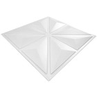 Placa 3d Madrid Auto Adesivo 50x50 Cm (branco)