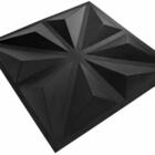 Placa 3d Madrid Dark Auto Adesivo 50x50 Cm (preto)