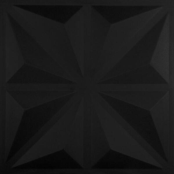 Placa 3d Madrid Dark Auto Adesivo 50x50 Cm (preto)