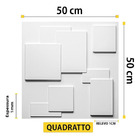 Placa 3d Quarto Revestimento De Parede 50 X 50 Luxo Quadratt