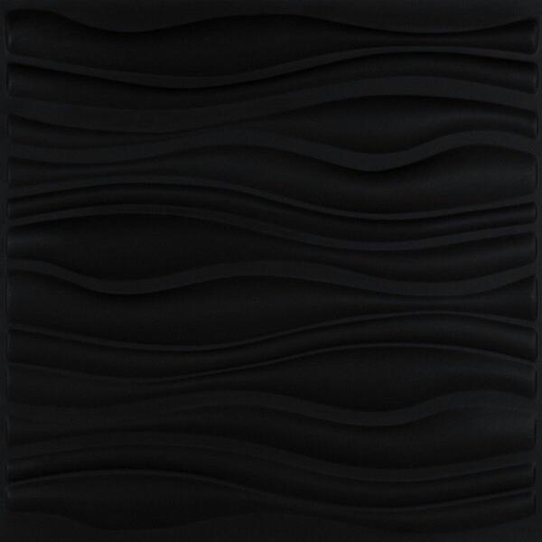 Placa 3d Roma Dark Auto Adesivo 50x50 Cm (preto)