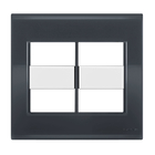 Placa 4 Módulos 4x4 - Tramontina Liz Grafite / Branco - Tlgb0