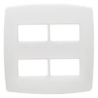 Placa 4 Módulos Distantes 4x4 - Radial Pérola Branca