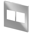 Placa 4 Módulos Juntos + Suporte 4x4 - Blux Recta - Prata Bri