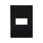 PLACA 4X2 - 1 MÓDULO (ACRÍLIC PRETO) - LX