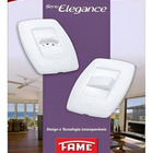 Placa 4x2 1 Módulo Vertical Com Suporte Fame Elegance Branco