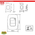 Placa 4x2 1 Módulo Vertical Com Suporte Fame Elegance Branco