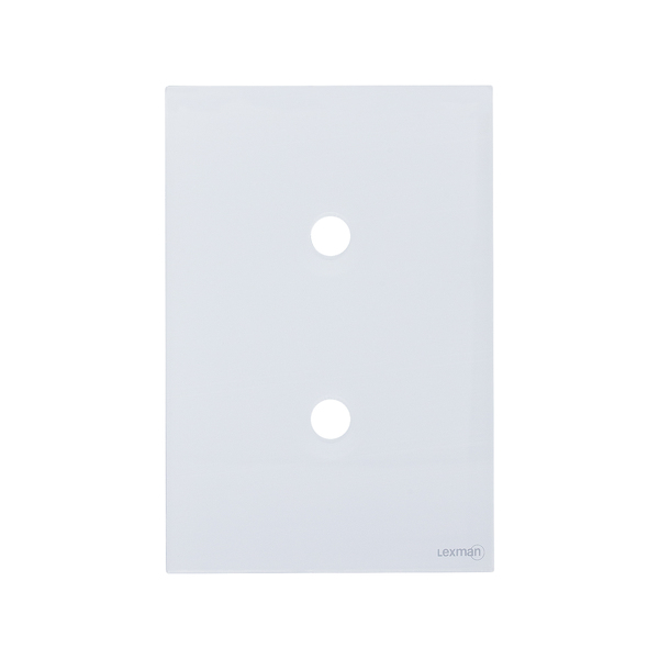 PLACA 4X2 - 2 FUROS (ACRÍLIC BRANCO) - LX
