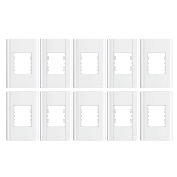 Placa 4x2 2 Módulos C/ Suporte Fame Modulare - Kit 10un.