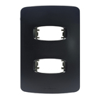 Placa 4X2 2 Módulos Distanciado Gracia Maxx Black Alumbra