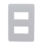 Placa 4X2 2 Módulos Gamma Silver Orion Schneider