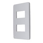 Placa 4X2 2 Módulos Gamma Silver Orion Schneider