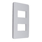 Placa 4X2 2 Módulos Gamma Silver Orion Schneider