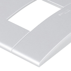 Placa 4X2 2 Módulos Separados Prata Artico Decor Schneider