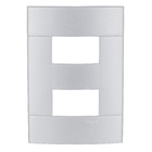 Placa 4X2 2 Módulos Separados Prata Artico Decor Schneider