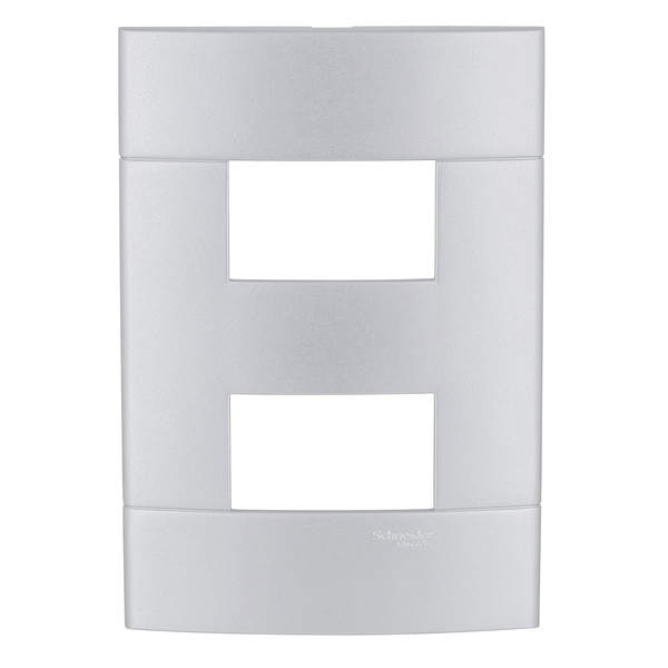 Placa 4X2 2 Módulos Separados Prata Artico Decor Schneider