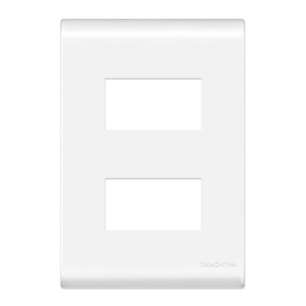 Placa 4x2 2 Postos Separados Com Suporte Tramontina Linha Liz