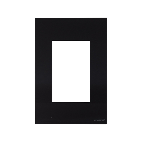 PLACA 4X2 - 3 MÓDULOS (ACRÍLIC PRETO) - LX