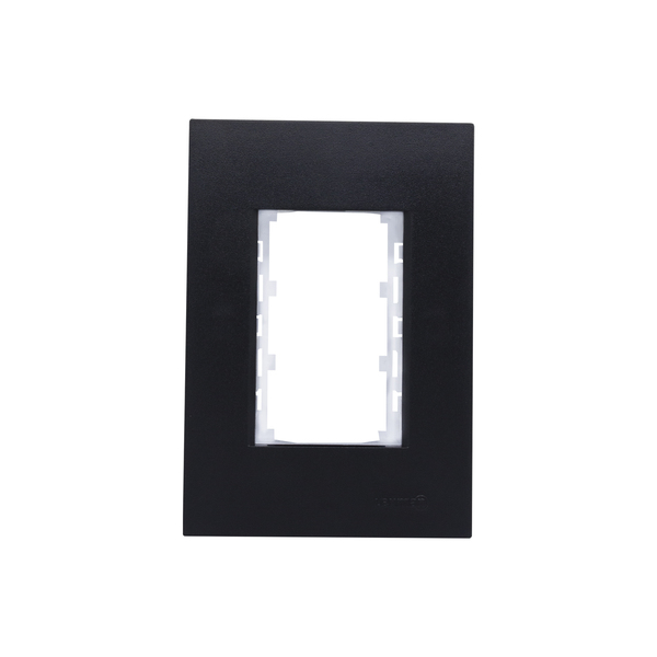 PLACA 4X2 - 3 MÓDULOS (C/SUP) (PRETO FOSCO) - LX