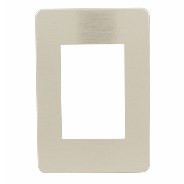 Placa 4X2 3 Módulos Branco Alumínio Aurora Gold Orion Schneider