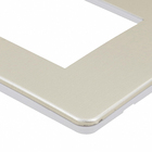 Placa 4X2 3 Módulos Branco Alumínio Aurora Gold Orion Schneider