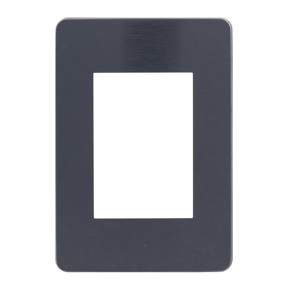 Placa 4X2 3 Módulos Grafite Alumínio Galaxy Black Orion Schneider