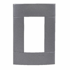 Placa 4X2 3 Módulos Prata Fume Decor Schneider