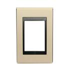 Placa 4x2 3 Posicoes Refinatto Style Acetinado Areia/preto