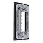 Placa 4x2 3Módulo(s) com Suporte Inova Pro Class Black Piano Alumbra