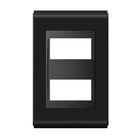 Placa 4x2 , Refinatto Premium 2 Posições Preto / Preto