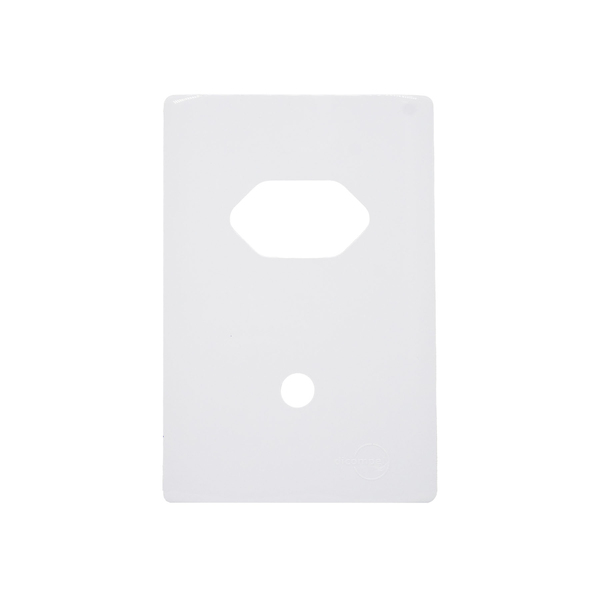 Placa com Suporte 4X2 para 1 Tomada + 1 Furo Branco Novara
