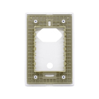 Placa com Suporte 4X2 para 1 Tomada + 1 Furo Branco Novara