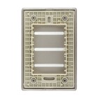 Placa 4X2 para 3 Interruptores Aço Novara Dicompel