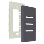 Placa 4X2 para 3 Interruptores Preta Grafite Novara Dicompel