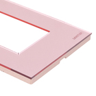 Placa 4x2 para 3 Módulos Acrílico Ouro Rosé Madrid Lexman