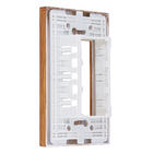 Placa 4x2 para 3 Módulos com Suporte Cumaru Madrid Lexman