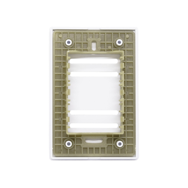 Placa com Suporte 4X2 para 4 Interruptores Branco Novara