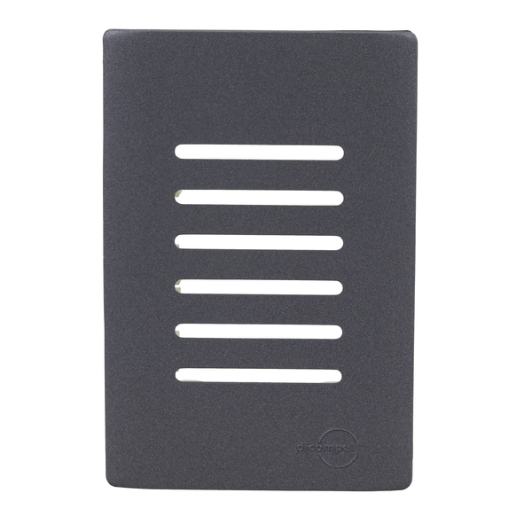 Placa 4X2 para 6 Interruptores Preta Grafite Novara Dicompel