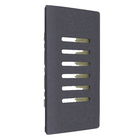 Placa 4X2 para 6 Interruptores Preta Grafite Novara Dicompel