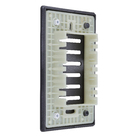 Placa 4X2 para 6 Interruptores Preta Grafite Novara Dicompel