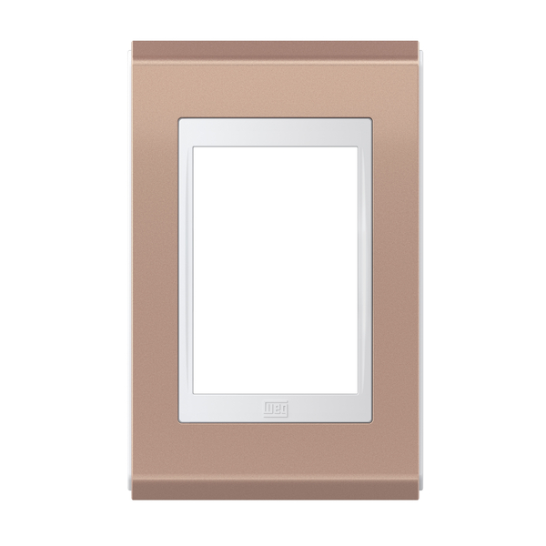 Placa 4x2", Refinatto Concept 3 Posições Rosé Gold / Branco