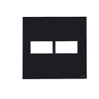 PLACA 4X4 - 2 MÓDULOS (ACRÍLIC PRETO) - LX