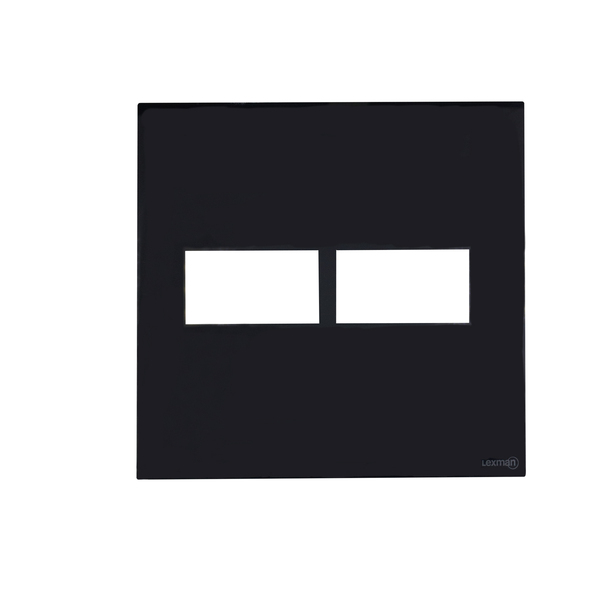 PLACA 4X4 - 2 MÓDULOS (ACRÍLIC PRETO) - LX