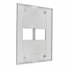 Placa 4X4 2 Módulos Separados Prata Artico Decor Schneider