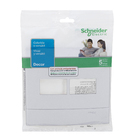 Placa 4X4 2 Módulos Separados Prata Artico Decor Schneider