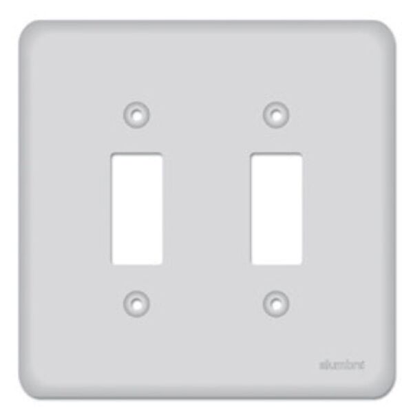 Placa 4x4 2 Postos Verticais Cinza - Alumbra