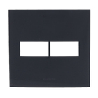 Placa 4x4 2Módulo(s) DIST com Suporte Inova Pro Class Black Piano Alumbra