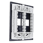Placa 4x4 2Módulo(s) DIST com Suporte Inova Pro Class Black Piano Alumbra