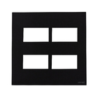 PLACA 4X4 - 4 MÓDULOS (ACRÍLIC PRETO) - LX