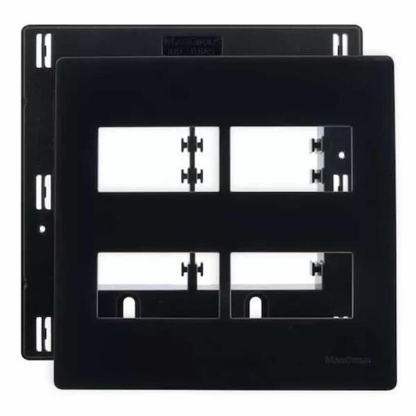 Placa 4x4 4 Posto Separados Infiniti Preto C/ Suporte